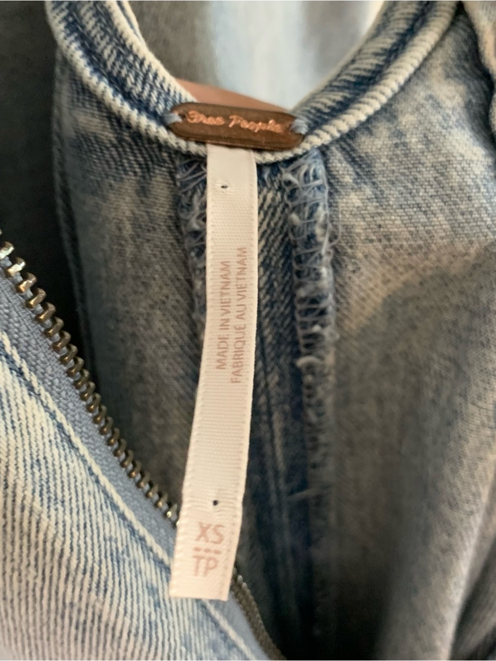 Free people light blue wash Dex Denim Midi Dress XS - Picture 8 of 9